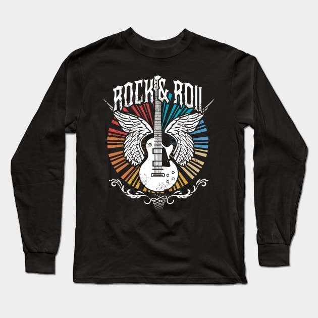 Vintage Rock and Roll Retro Style 80s Guitar Rock Music Lover